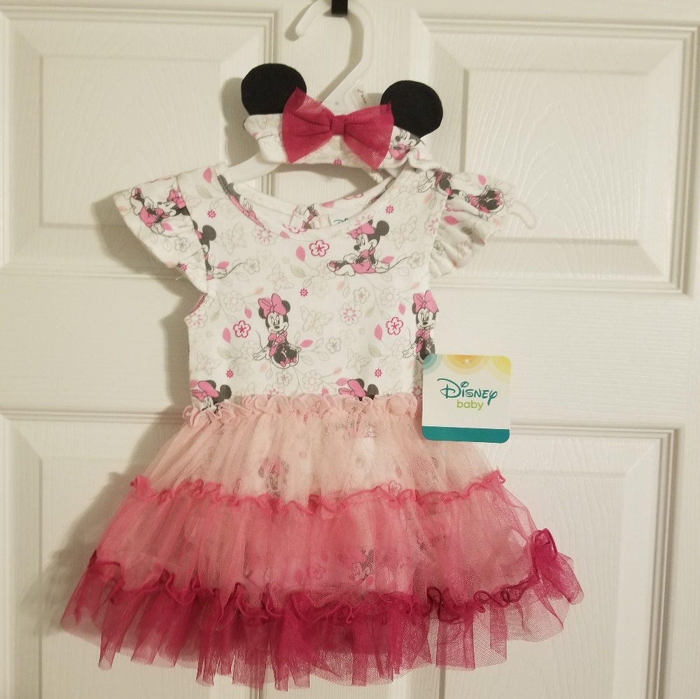 0-3M Disney Minnie Mouse Tutu Onesie